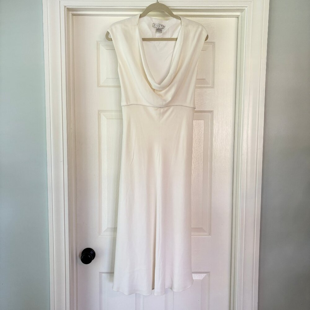 Vtg Zelda cowl neck midi dress